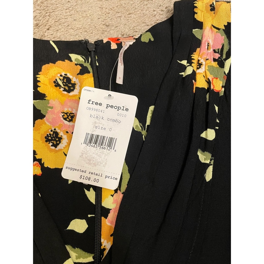 2/$25 ✨Free People NWT Neon Garden Mini Dress 0 - Picture 6 of 7